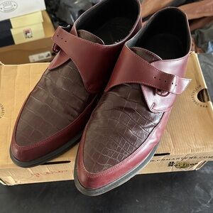 Rare Dr Martens cherry red ashland monk shoe